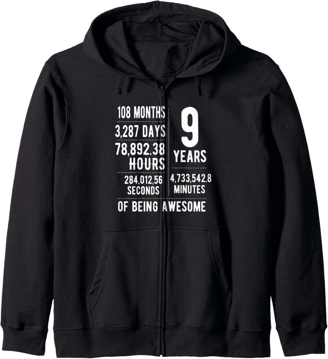 9. Geburtstag Jungen Mädchen Lustig 9 Jahre alt Kapuzenjacke
