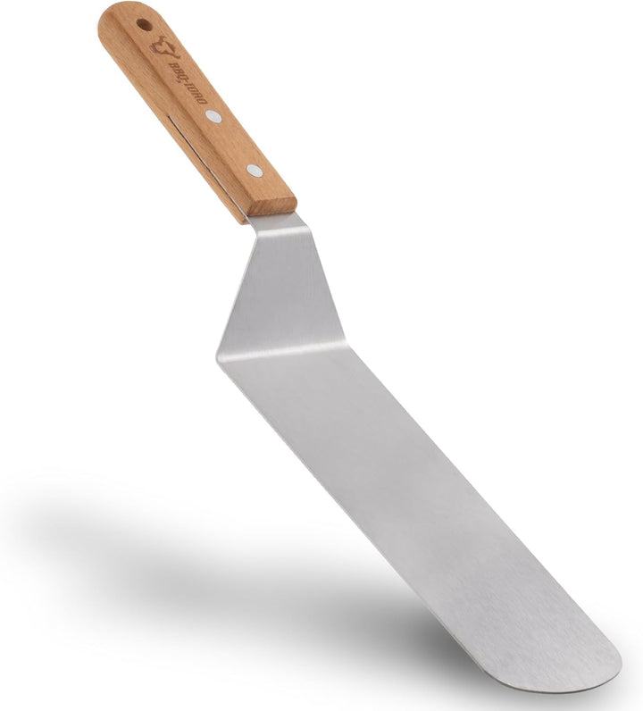 BBQ-Toro Edelstahl Grillplatte mit Grillspachtel | 32 x 28 cm | BBQ Plancha Set, Grillplancha, Pfann