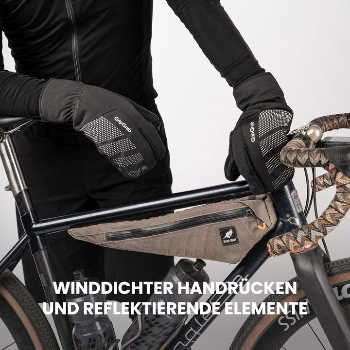 GripGrab Ride Winddichte Deep Winter 3-Finger Lobster Fahrradhandschuhe Warme Gel Gepolsterte Fahrra