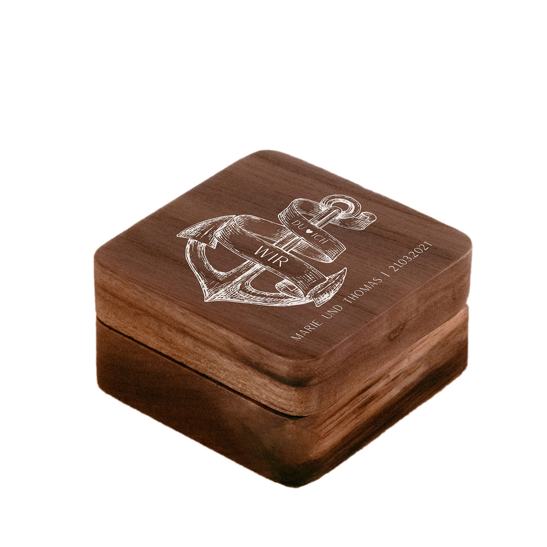Ringbox Hochzeit | Ringkästchen Holz | Ringschatulle Hochzeit | Ringkiste | Mr &amp; Ms l Standesamt | A