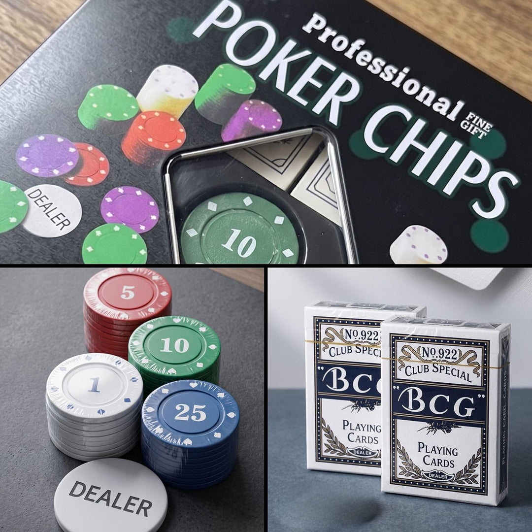 MAGIC SELECT Poker Set Spiel. Texas Holdem Poker Set Tragbar. Poker Komplett 100 Poker Chips, 2 Kart
