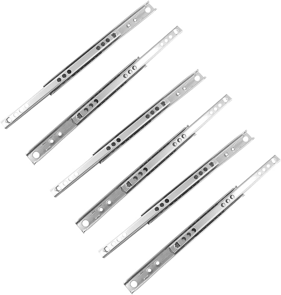 Vogueing Tool Schubladenschiene, 1 Paar, 17 mm breit, aus Metall, kugelgelagerte Schubladenschiene f