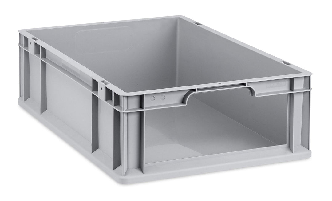 aidB Eurobox NextGen Store Front offen, 600x400x170 mm, robuste Regalbox mit Entnahmeöffnung, stapel
