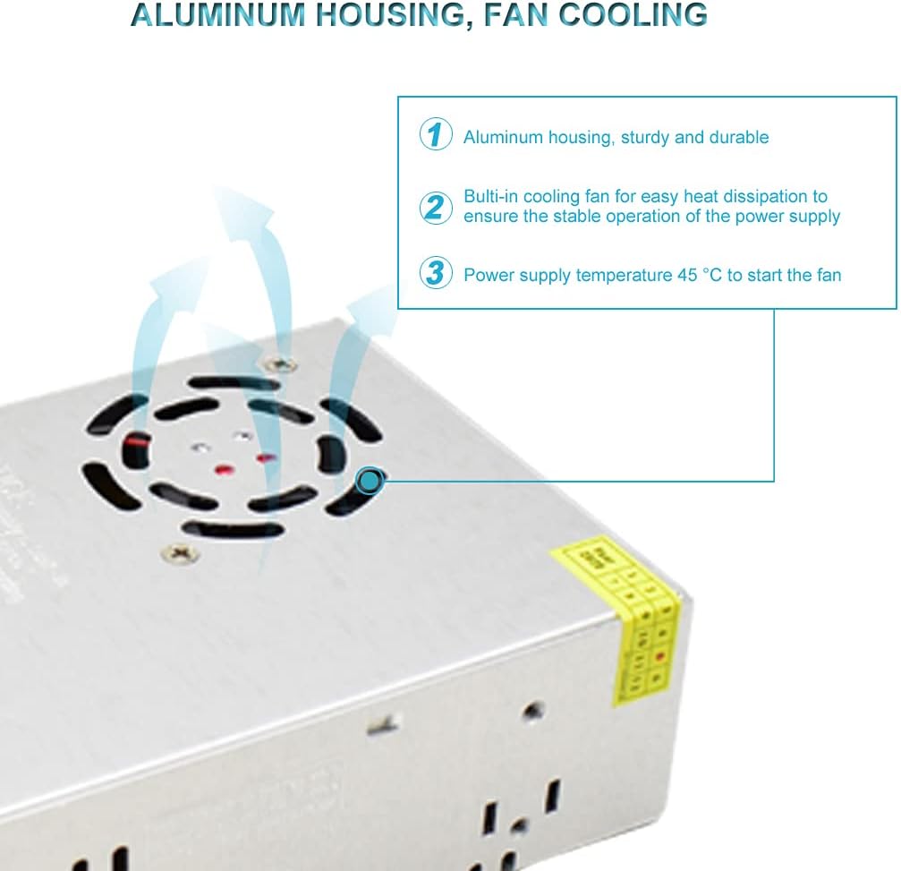 Baiyouli Netzteil 36V 10A 360W Schaltnetzteil Adapter Transformator AC 110V / 220V to DC Schaltwandl