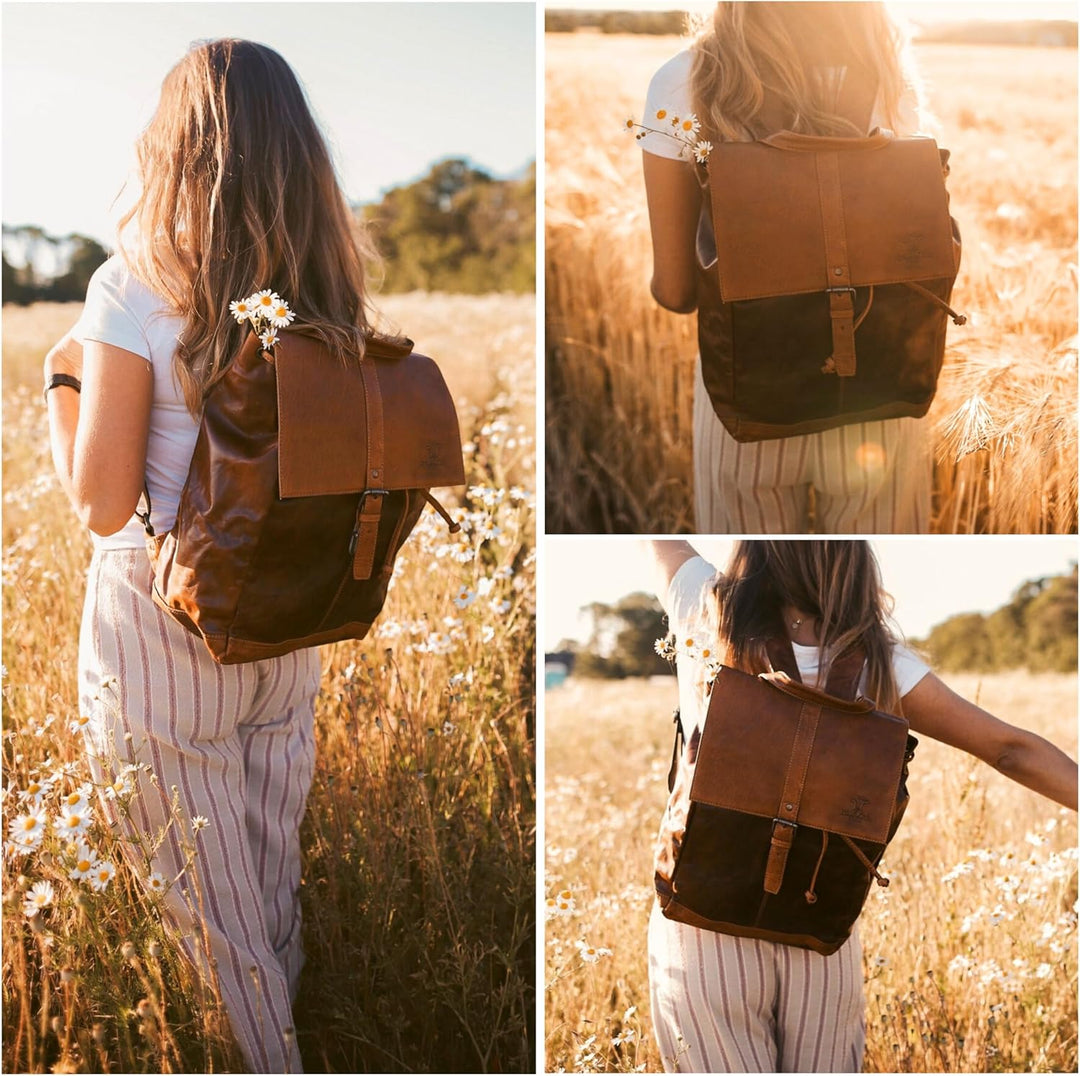 Gusti Kurierrucksack Leder - Jaime Rucksack Lederrucksack Vintage Cityrucksack Outdoorrucksack Lapto