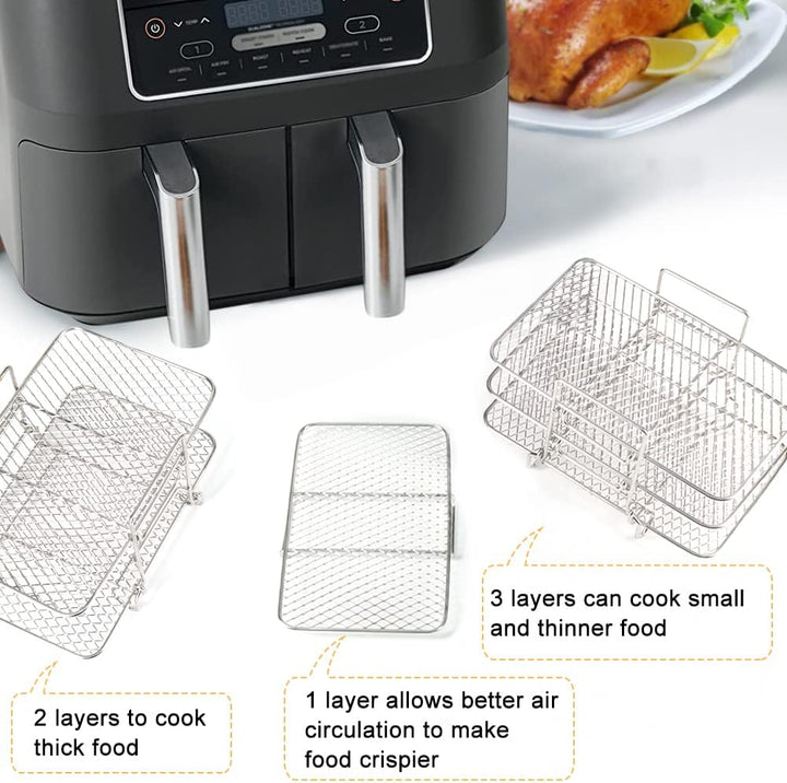 BYKITCHEN Airfryer zubehör für Ninja Heissluftfritteuse Foodi Dual Zone [AF300EU][AF400EU], Air Frye