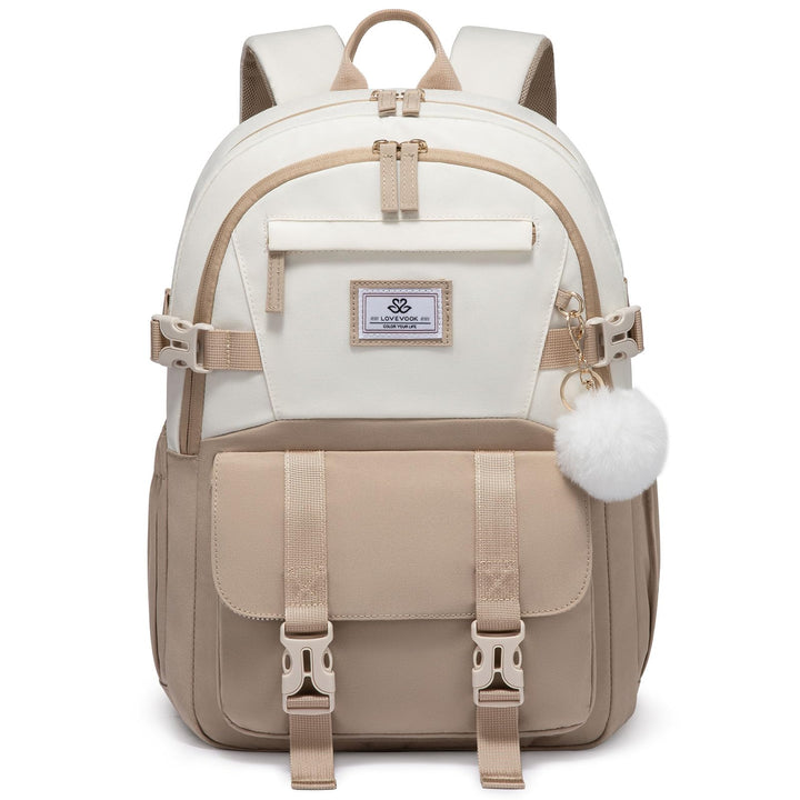 LOVEVOOK Schulrucksack Teenager Mädchen 10-18 Jahre, Rucksack Damen mit Grossem Flaschenfach, Multi-