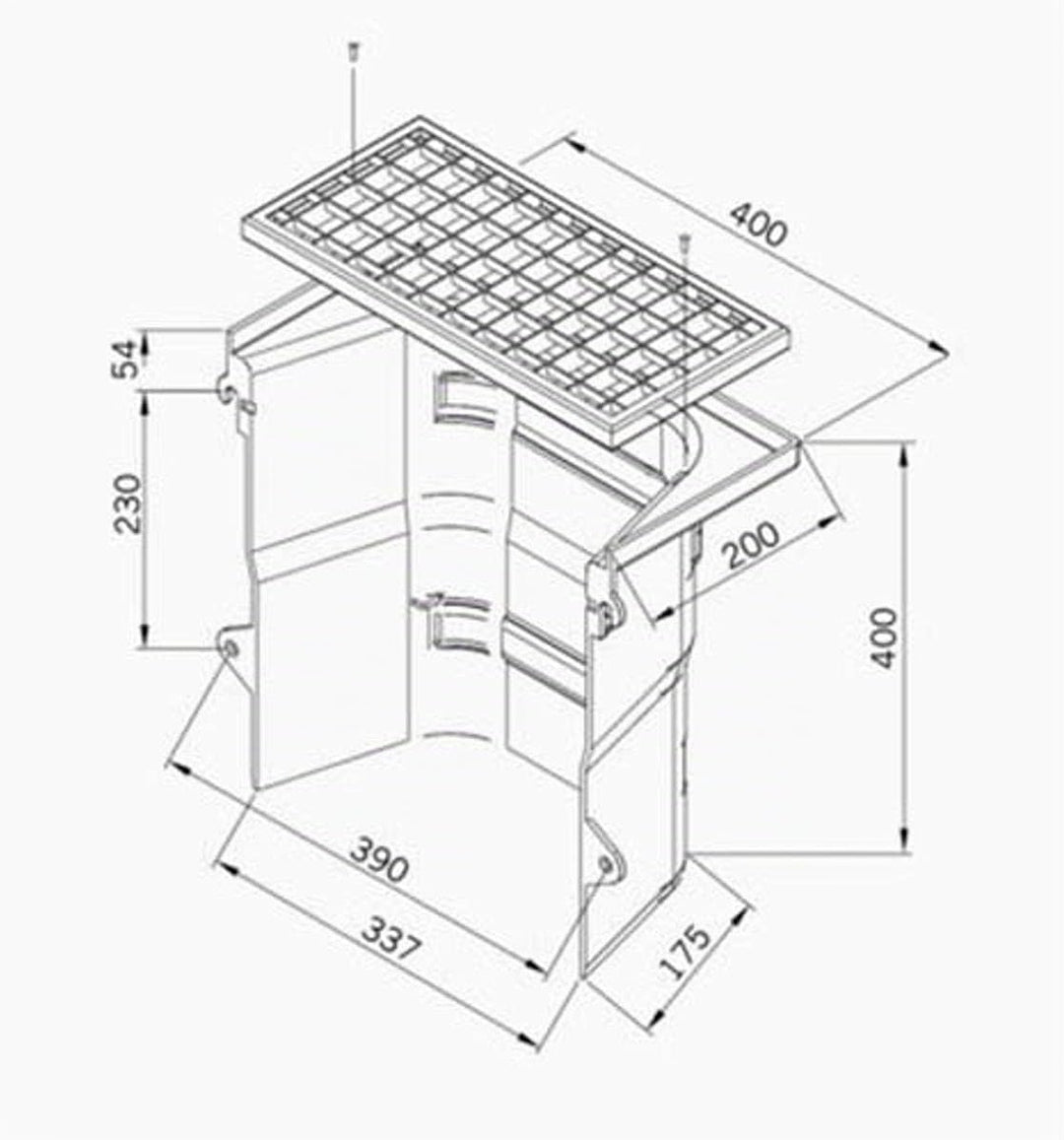 ACO Therm® Lüftungsschacht Körper 40x40x20 cm ohne Boden
