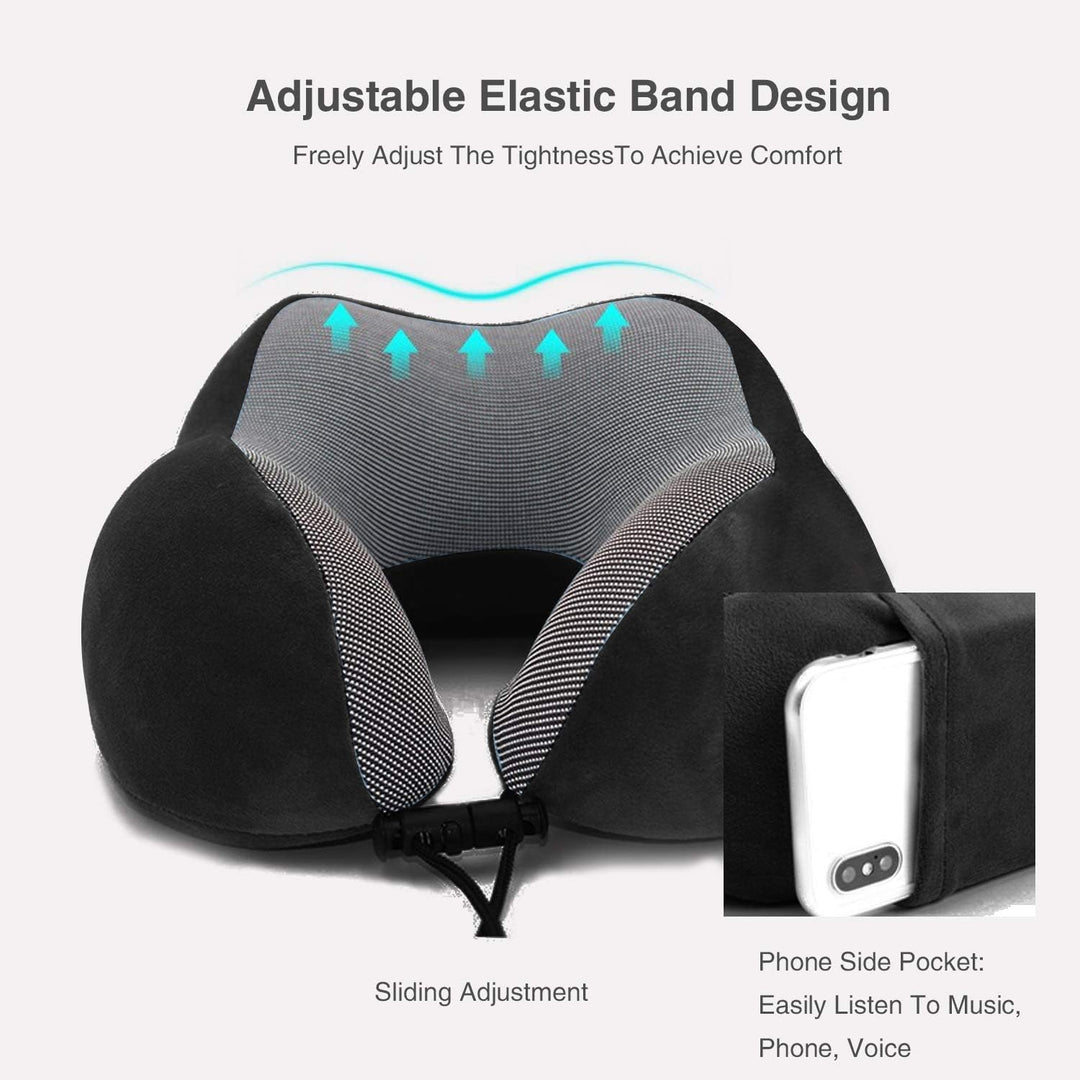 FANDARE Nackenkissen Reisekissen aus Memory-Schaum Neck Pillow Damen Herren Nackenhörnchen Nackenstü