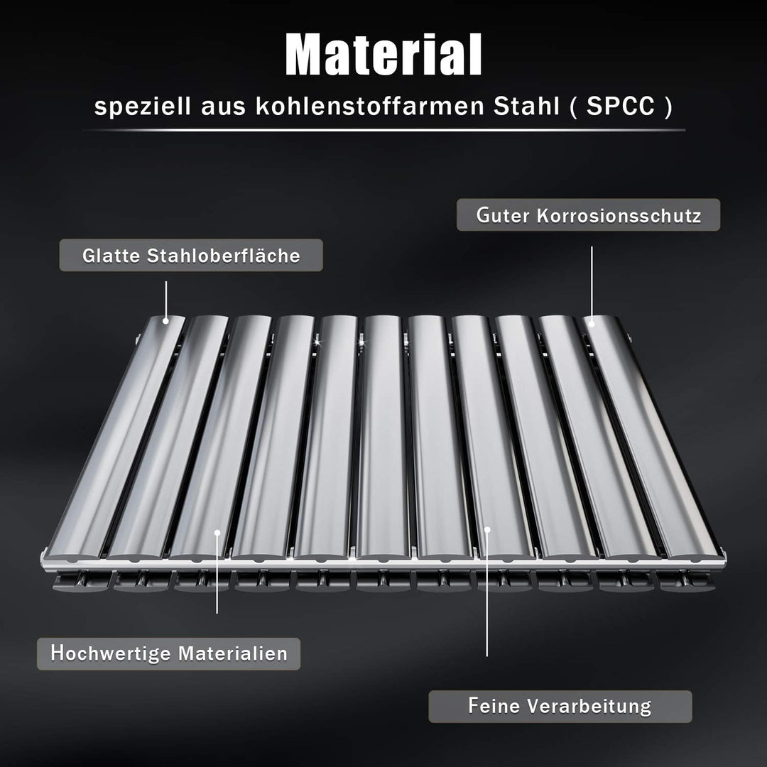 ELEGANT Design Heizkörper Horizontal mit Chrom Multiblock 630x616mm Einlagig Anthrazit Badezimmer/Wo