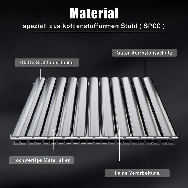 ELEGANT Paneelheizkörper Horizontal 630 x 616 mm Anthrazit Badezimmer/Wohnraum Doppellagig Horizonta