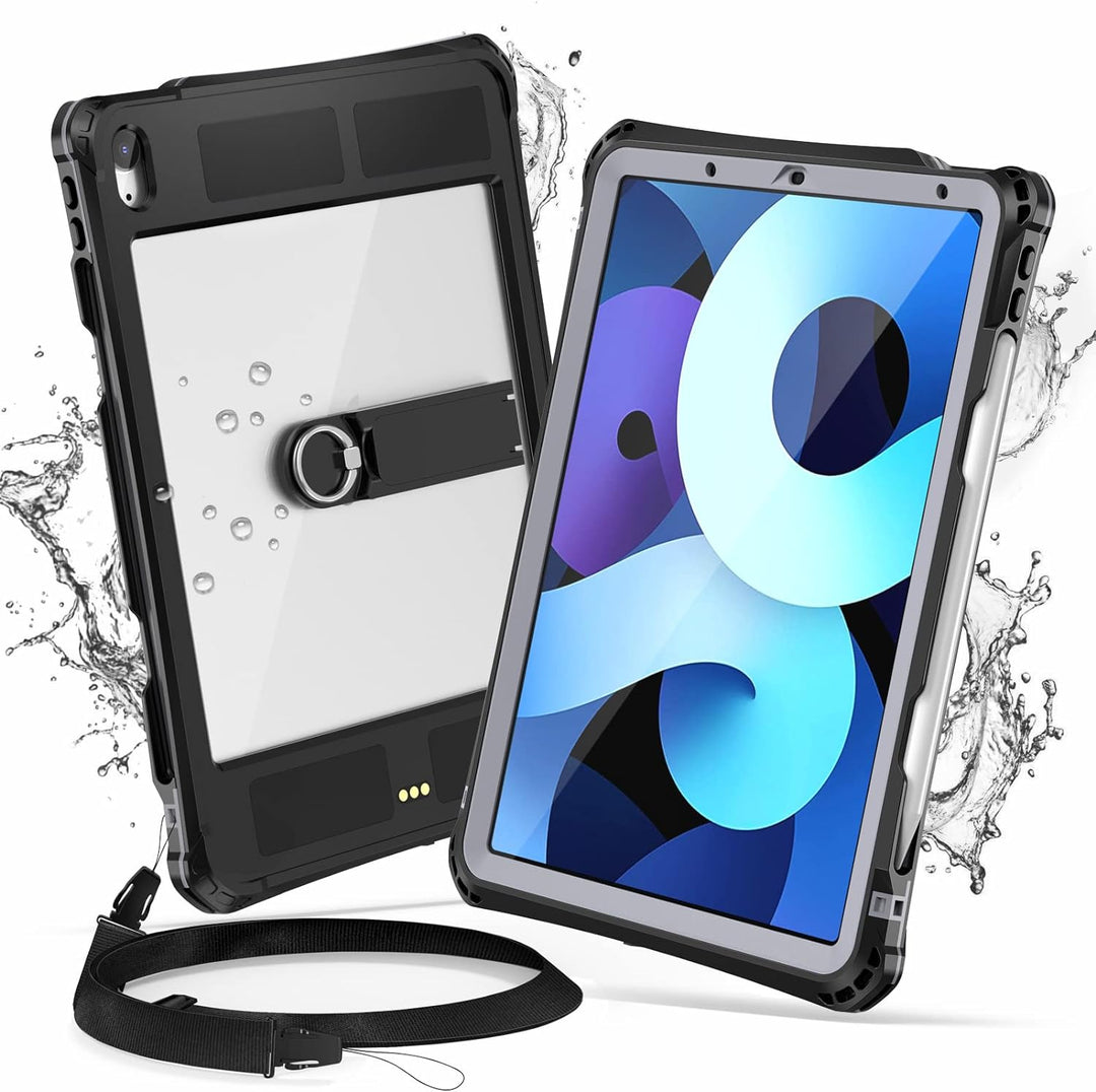 Lanhiem für iPad Air 10.9 2020 Hülle (4.Generation), 360 Grad wasserdichte Case Robuste Ganzkörper R