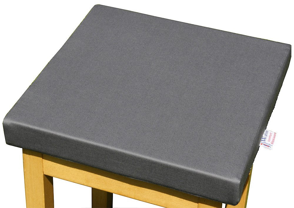 nudischer LUplus Orthopädische Sitzerhöhung 40x40x Höhe 5 cm Cottonköper, schiefergrau