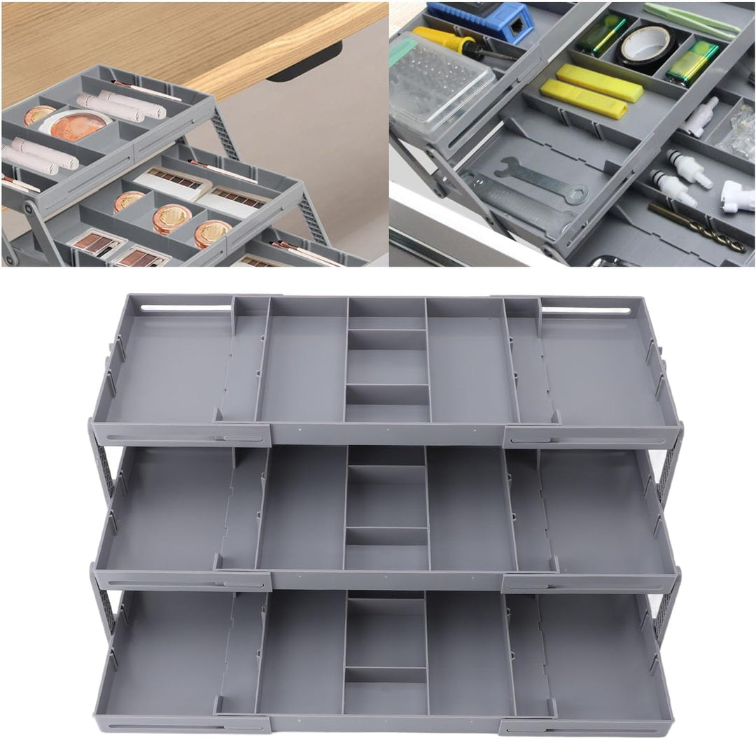 Multi -Level -Schubladenorganisator, Make -up -Organisator für Schubladenküche Geräte Utensilien Erw