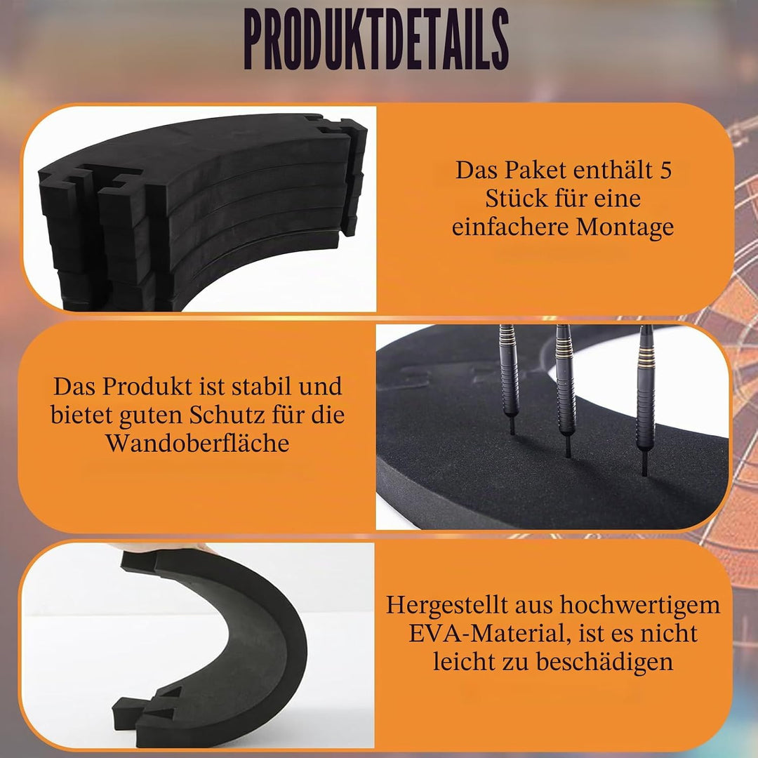 Dartscheiben Schutzring 5 Stück Dart Surround Innenring 45 cm Dartscheiben Umrandung Aussenring 72 c