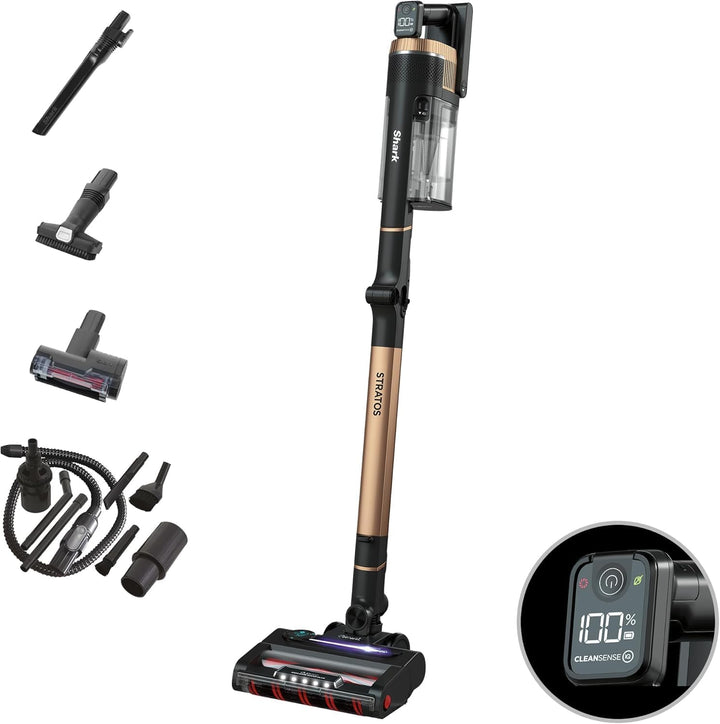 Shark Stratos Akku-Staubsauger Kabellos, PowerFins Plus, 60 Min. Laufzeit, Anti Hair Wrap und CleanS