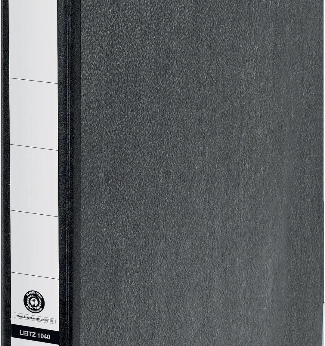 Leitz Standard-Ringordner ohne Schlitze, 5er Pack klimaneutral, Schwarz, 3,5 cm Rückenbreite, Einban