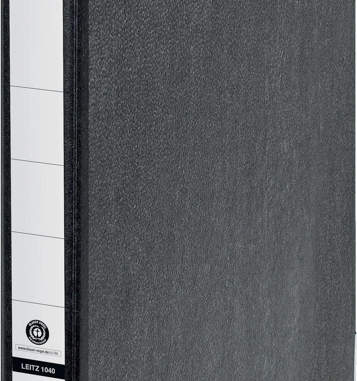 Leitz Standard-Ringordner ohne Schlitze, 5er Pack klimaneutral, Schwarz, 3,5 cm Rückenbreite, Einban
