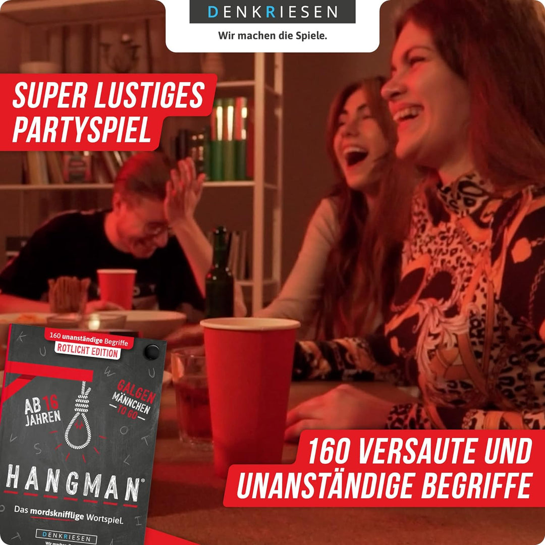 DENKRIESEN - Hangman MEGA Pack - Classic, Junior, Experten & Rotlicht Edition | Galgenmännchen to GO
