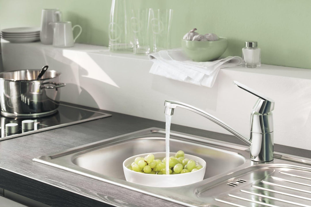 GROHE Eurosmart Cosmopolitan - Einhand-Spültischbatterie (flacher Auslauf, Einlochmontage, Schwenkbe