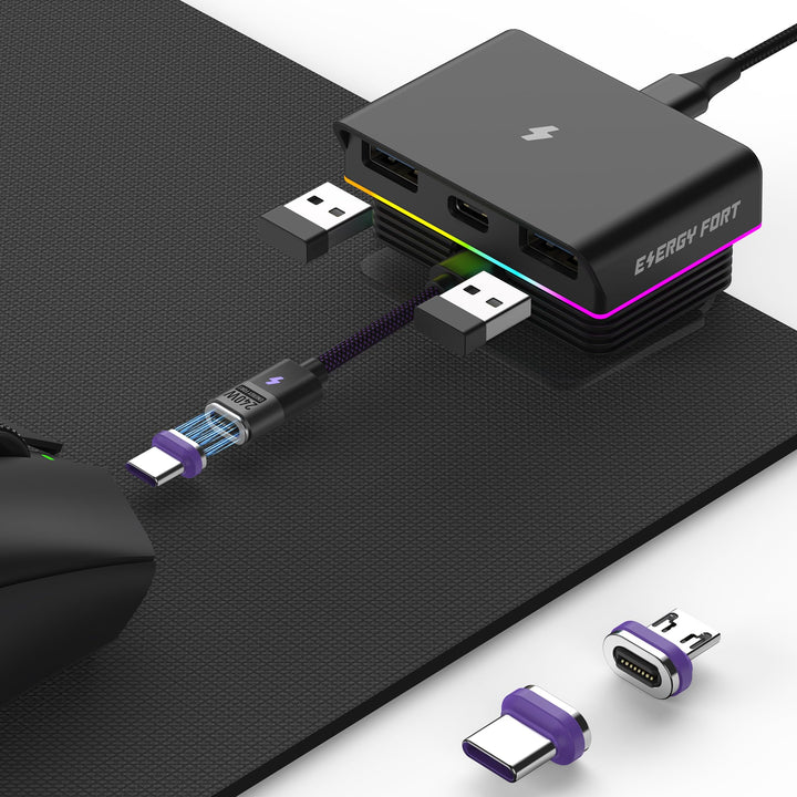 Magnetische Ladestation für Logitech G Pro X Superlight 2 / Razer Viper V3 Pro, RGB Maus Ladegerät m