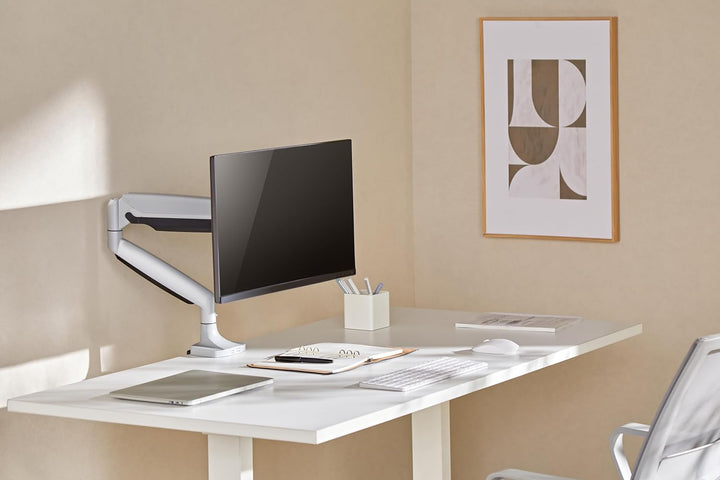 HALTERUNGSPROFI Aluminium Gasdruck Tischhalterung für LED und LCD Monitore bis 45 Zoll VESA 75x75 10