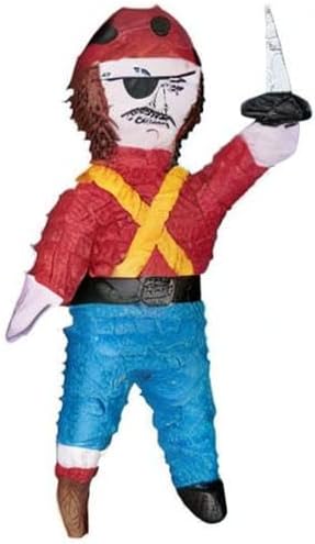 Amscan P16900 - Pinata Pirat, 17,7 x 50,1 x 15,2 cm, zum Befüllen mit Süssigkeiten und Konfetti, Kin