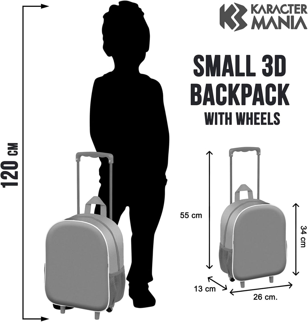 Micky Maus Joyful-Kleiner 3D Rucksack mit Rädern, Blau