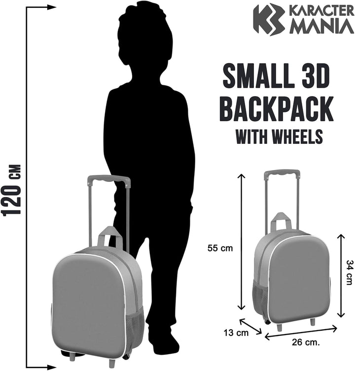 Micky Maus Joyful-Kleiner 3D Rucksack mit Rädern, Blau