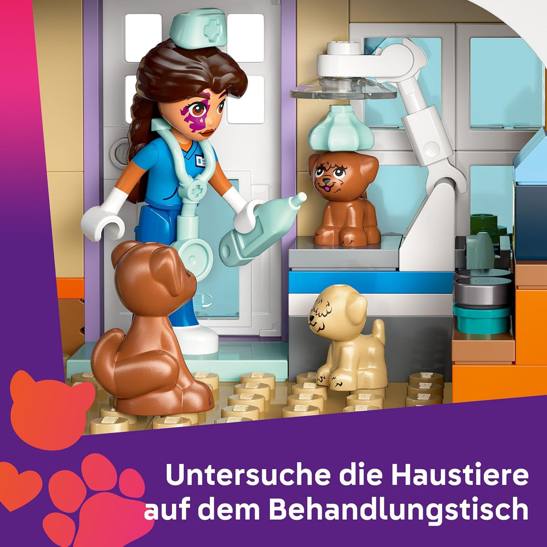 LEGO Friends Tierarztpraxis für Pferde und Haustiere, BAU- und Spielset für fantasievolle Rollenspie