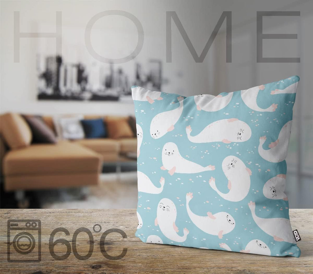 VOID Robben Kinder Antarktis Kissenbezug Kissenhülle Sofakissen Kissen Deko Outdoor-Kissen Dekokisse