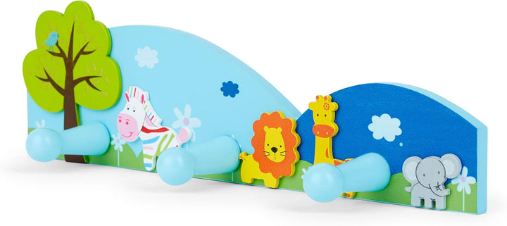 Mousehouse Gifts Kinder Wandhaken Kleiderhaken Sarari Dschungel Tier für Kinderzimmer Jungen oder Mä