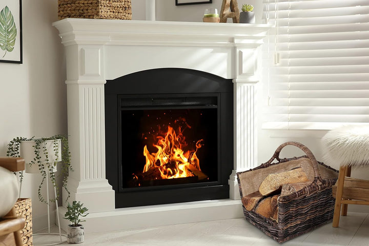 Kobolo Holztrage Holzkorb für Kaminholz - aus Rattan mit abnehmbaren, 51x40x28