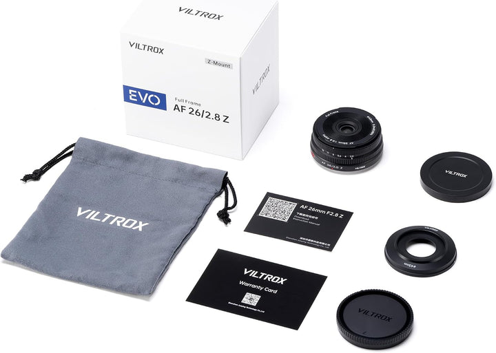 VILTROX 26mm F2.8 EVO Z Pancake Objektiv für Nikon Z | AF 26mm f/2.8 Z, Pancake Autofokus Vollformat