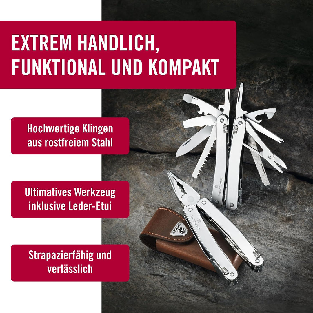 Victorinox Multifunktionswerkzeug Swiss Tool Spirit X Plus, 35 Funktionen, Swiss Made, Multitool mit