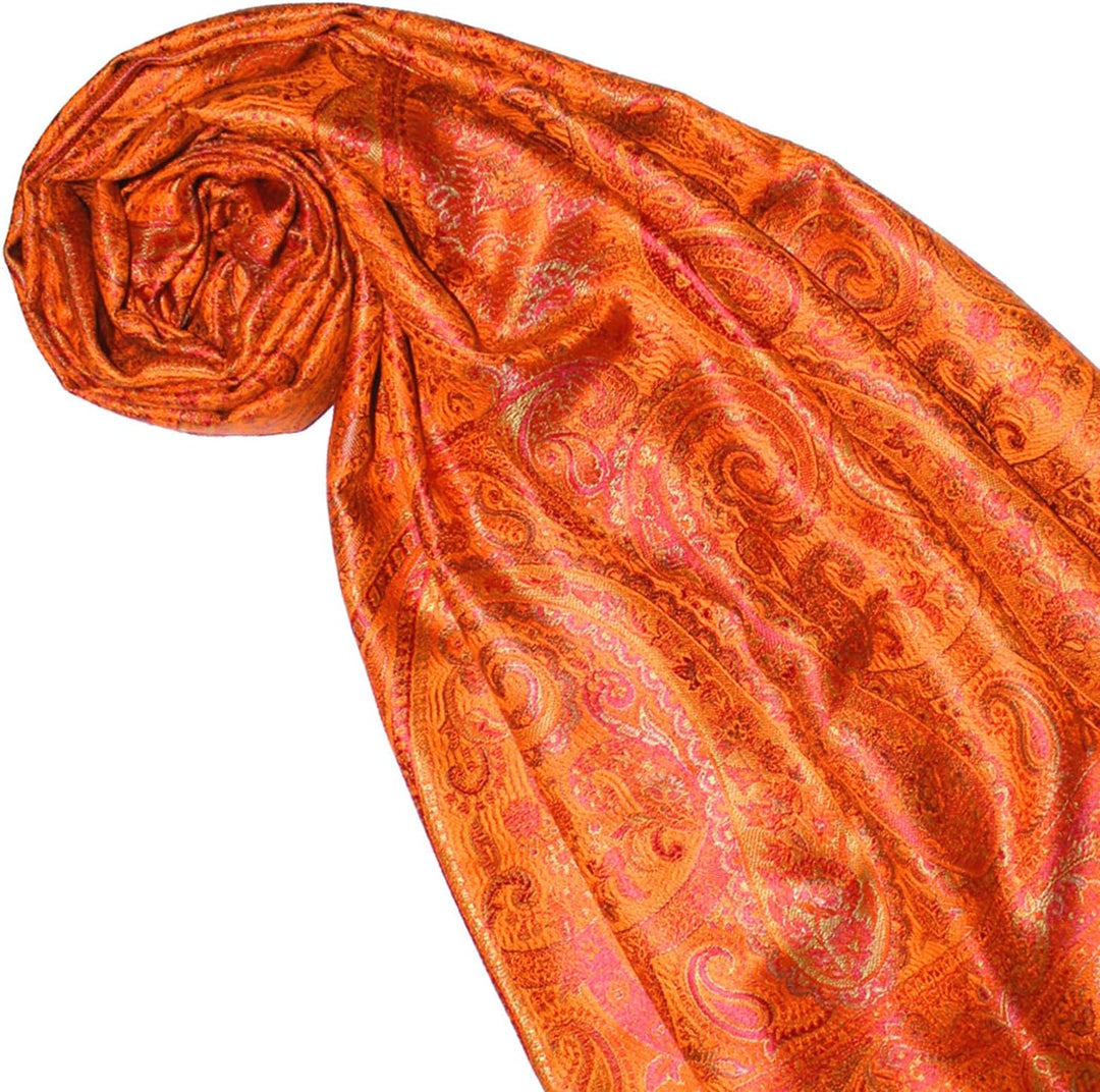 Lorenzo Cana Luxus Pashmina Damen - Schal Schaltuch jacquard gewebt 100% Seide Paisley Muster Seiden