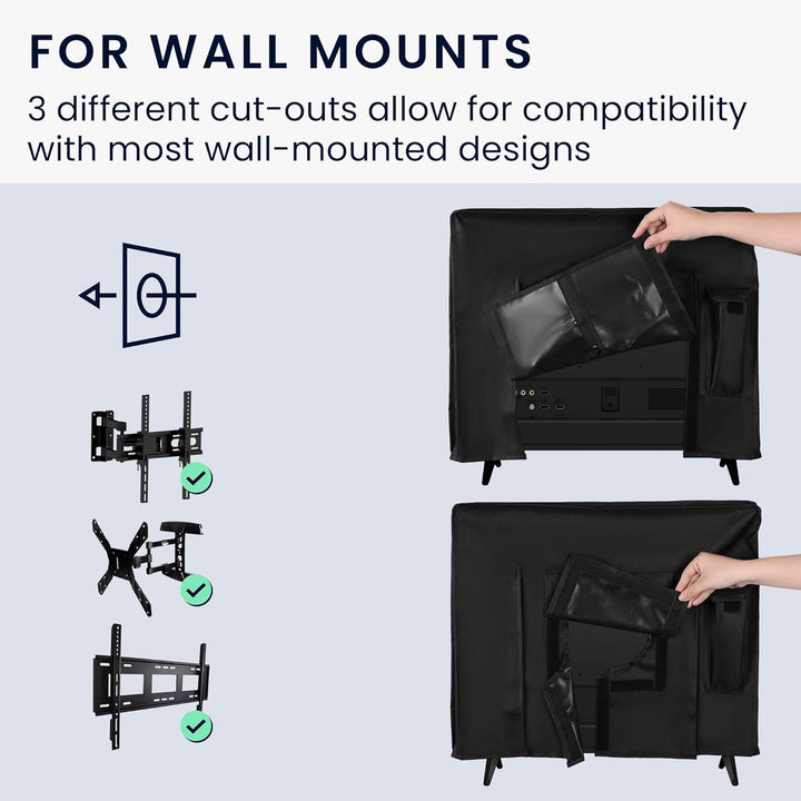 kwmobile 24" TV Outdoor TV Abdeckung - Fernseher Hülle Bildschirmschutz - Schutzhülle wetterfest - S