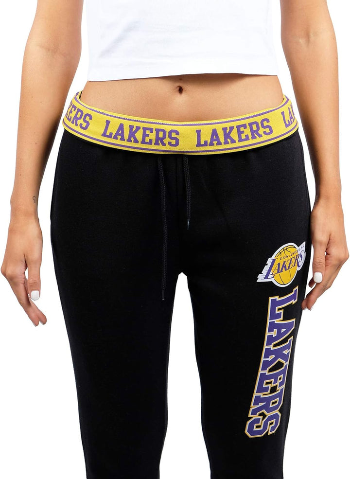 NBA Damen Jogger Pants Active Basic Fleece Sweatpants, Team Logo Dark Los Angeles Lakers M, Los Ange