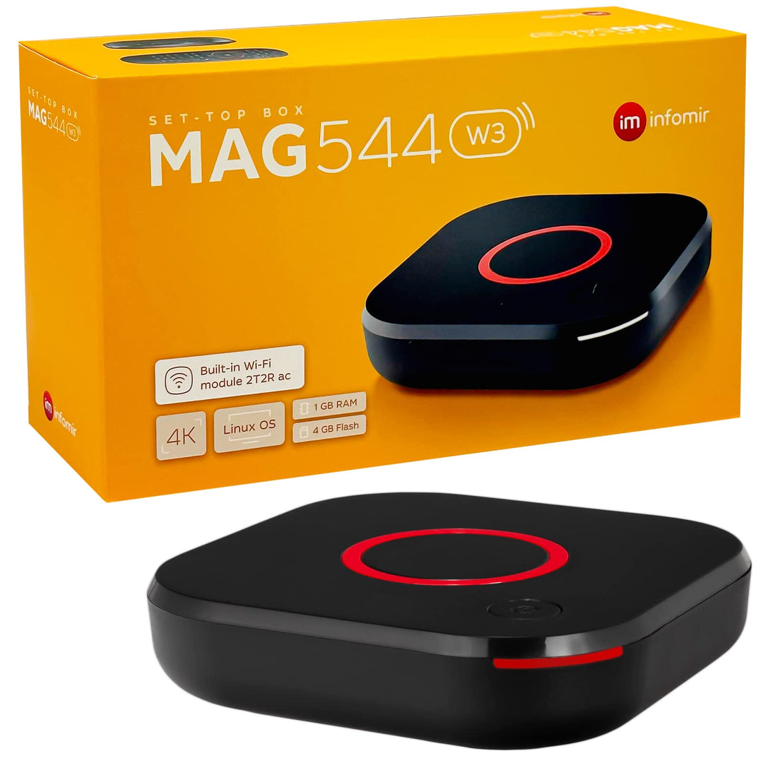 MAG 544w3 Original Infomir &amp; hb-digital 4K Set Top Box Multimedia Player Internet TV Receiver UHD 60
