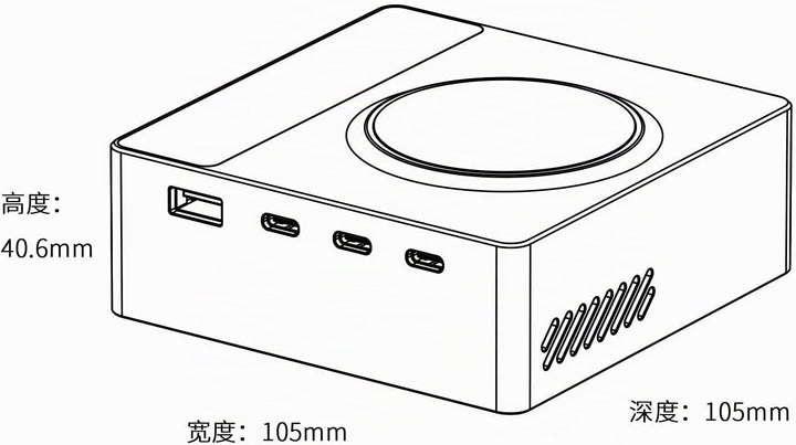 ISDT 200H Wandladegerät Kabelloses Desktop Laden USB C Ports(100W Max),4+1 Port Kompatibel mit Lapto