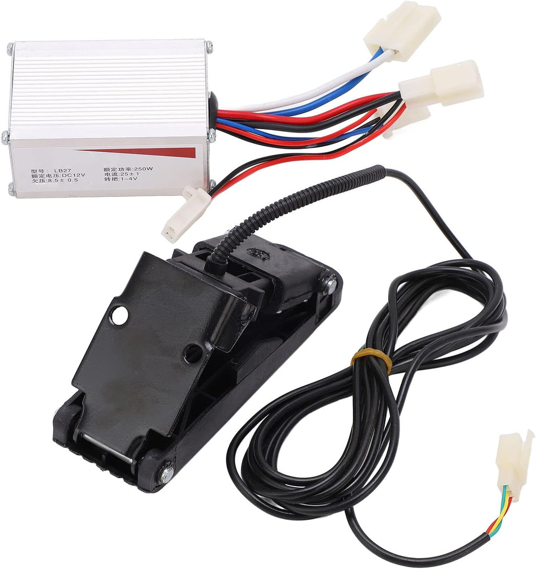 VGEBY 12V 250W Aluminiumlegierung Gebürsteter Geschwindigkeitsregler Gaspedal-Set für Elektrische Fa