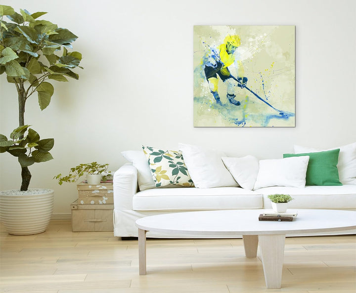 Paul Sinus Art Eishockey 60x60cm SPORTBILDER Splash Art Wandbild Aquarell Art