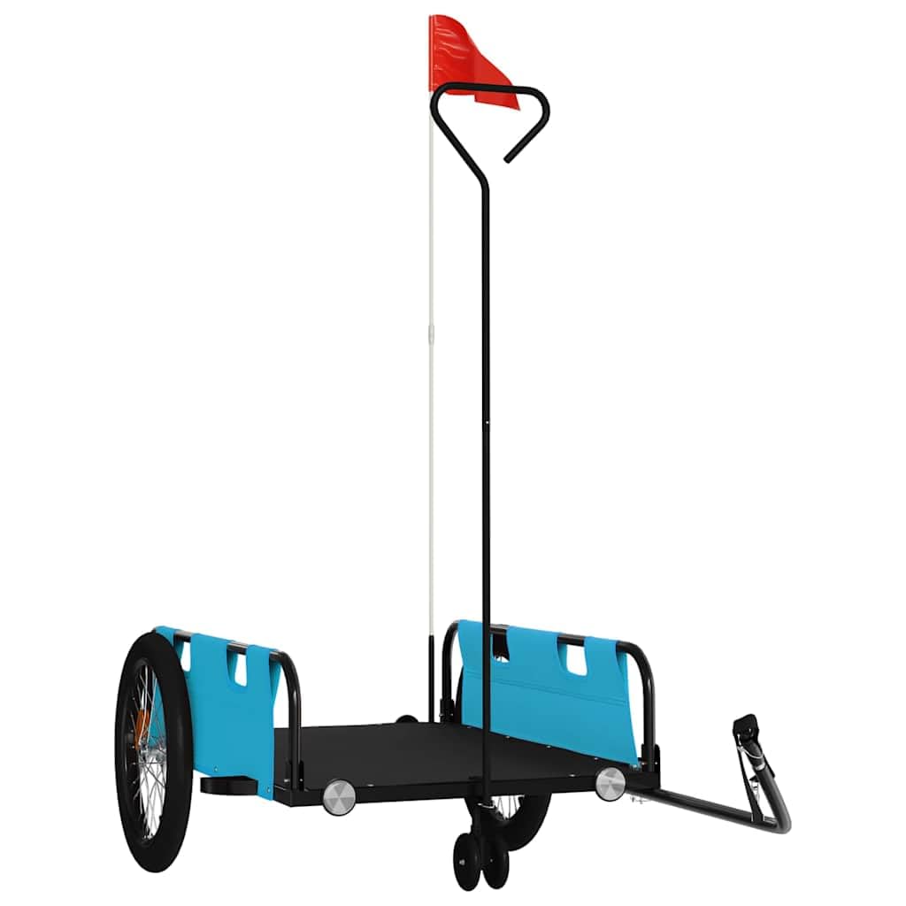 vidaXL Fahrradanhänger Lastenanhänger Blau 135 x 68 x 37 cm, Blau 135 x 68 x 37 cm