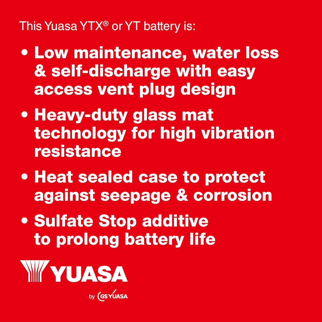 Yuasa YTX12-BS (WC) wartungsfreie Batterie
