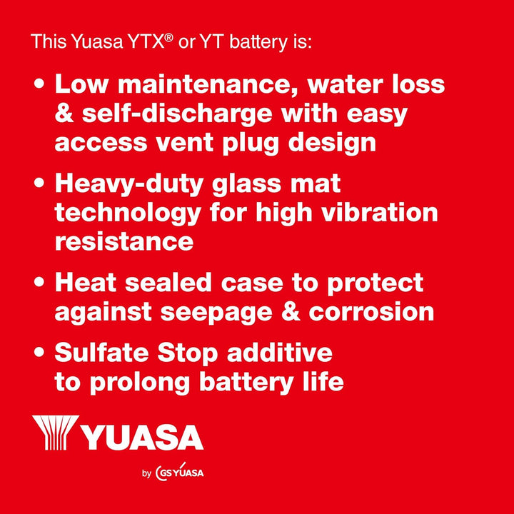 Yuasa YTX12-BS (WC) wartungsfreie Batterie