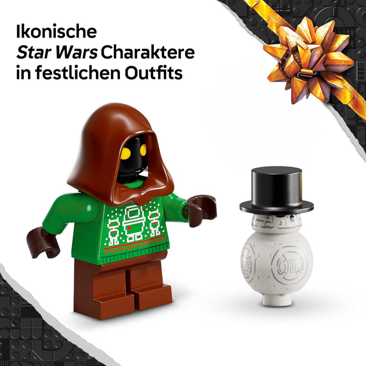 LEGO Star Wars Adventskalender 2025 - Weihnachten Spielzeug mit 24 Überraschungen - 2 Minifiguren &