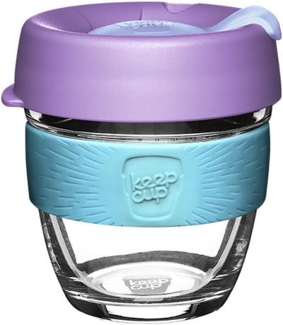 KeepCup Brew, wiederverwendbare Glasbecher, klein, 227 ml, Mondlicht, Blau