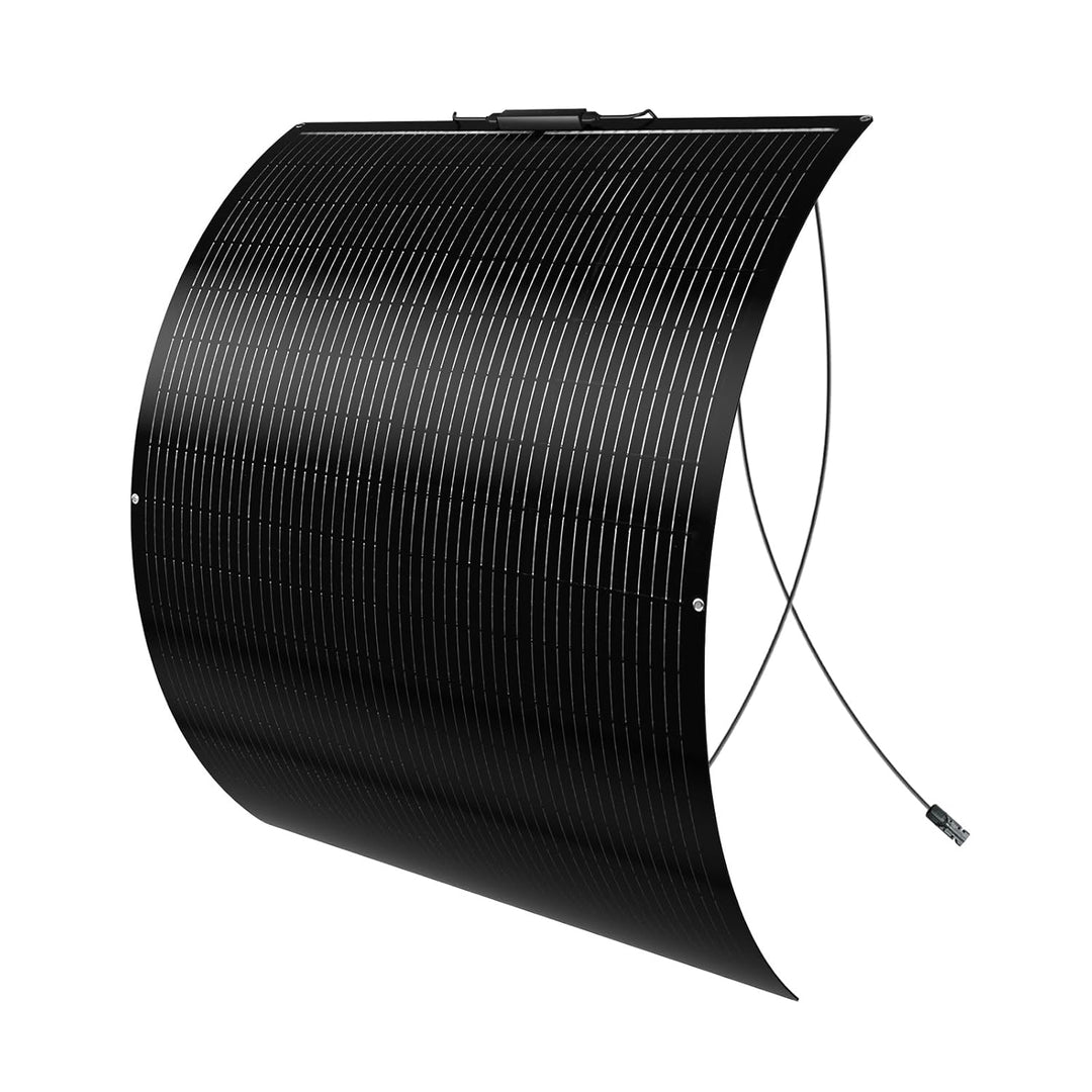 Solarpanel Flexibel 200W 12V, Flexibles Solarpanel Solarmodule Schwarz Monokristallines Solar für Wo