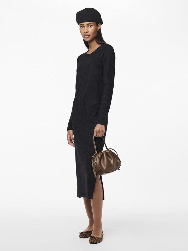 PIECES Female Midikleid PCKYLIE L Schwarz, L Schwarz