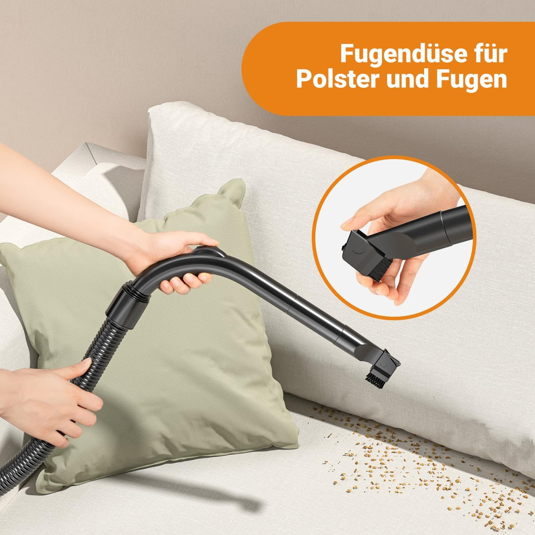 Beutelloser Staubsauger 1200W Starke Saugleistung,Kompakt Leicht Bodenstaubsauger ohne Beutel,Leiser